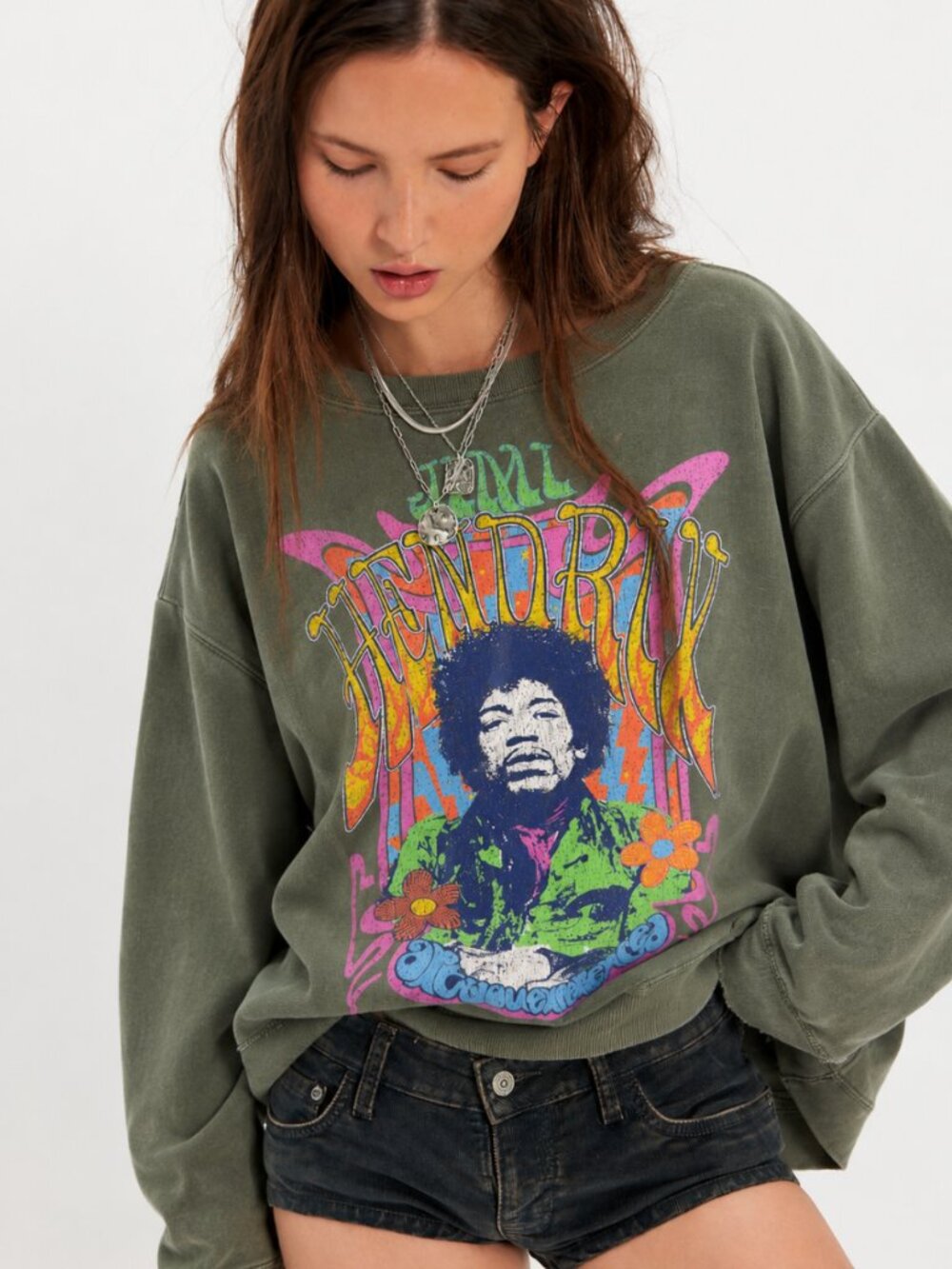 JIMI HENDRIX OVERSIZED SWEATSHIRT BY LANE SEVEN